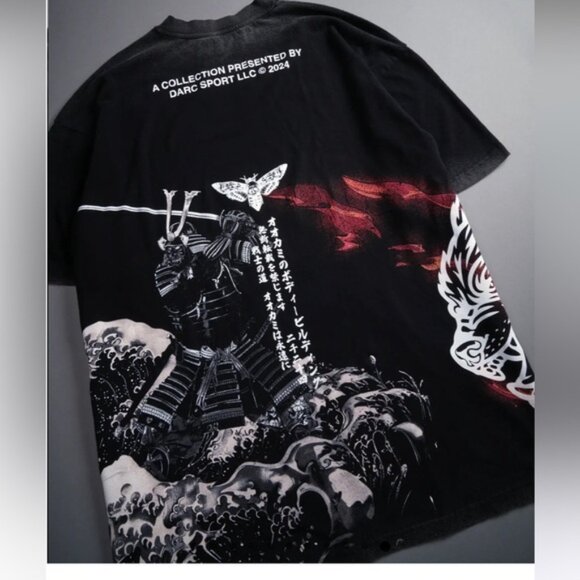 Darc Sport SAMURAI COURAGE "SIDE BY SIDE" OVERSIZED TEE IN BLACK - Picture 12 of 12
